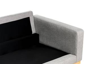 2-Sitzer Sofa SIGGARD Grau - Eiche Hell