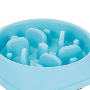 Lot de 3 gamelles anti-glouton 500 ml Bleu clair