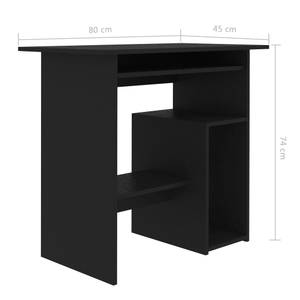Schreibtisch Schwarz - Holzwerkstoff - Massivholz - 80 x 74 x 80 cm