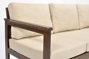 Gartensofa BELLA 3 Beige - Braun - Massivholz - 113 x 70 x 70 cm