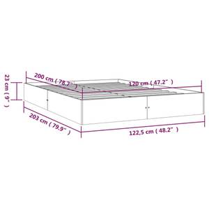 Bettrahmen 3014058-2 Schwarz - Breite: 123 cm