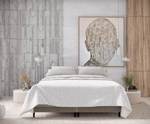 Boxspringbett Navas Beige - Breite: 180 cm