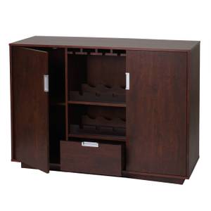 Weinschrank F64 Braun - Holzwerkstoff - 120 x 90 x 40 cm