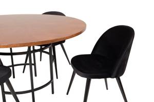 Essgruppe Copenhagen (5-teilig) Braun - Massivholz - 140 x 74 x 140 cm