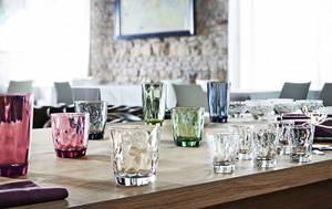 Highball-Glas Diamond 6er Set Blau - Naturfaser - 2 x 15 x 9 cm