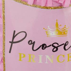 Pinata Sektflasche Gold - Pink - Papier - 14 x 51 x 14 cm