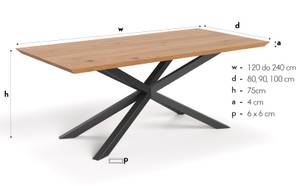 Lumina-Tisch im Loft-Stil 200 x 80 cm