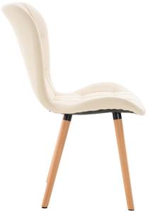 chaise salle à manger Elda Lot de 2 Crème - Cuir synthétique