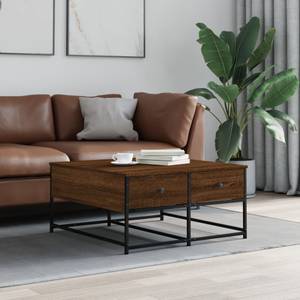 Couchtisch D862 Eiche Schwarzbraun Dekor - 80 x 80 cm