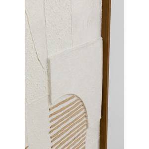 Tableau déco Sandy Geometric Beige - Papier - 81 x 122 x 4 cm