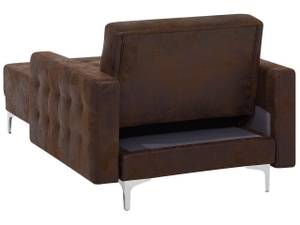 Chaise longue ABERDEEN Marron - Marron foncé - Argenté