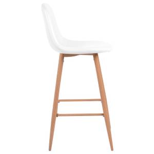 Tabouret de bar Rodrik (Lot de 2) Blanc - Textile - 42 x 100 x 49 cm