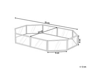 Tablett CHABRIS Silber - Glas - 32 x 6 x 22 cm