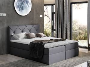 Boxspringbett Crystal Aschgrau - Breite: 127 cm