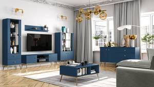 Wohnzimmer-Set MARINE 5-teilig Blau - Holzwerkstoff - 427 x 190 x 40 cm