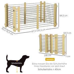 Freilaufgehege D06-127ND Braun - Holzwerkstoff - 76 x 65 x 132 cm