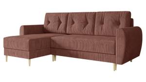 Ecksofa Palermo L Cord Pink