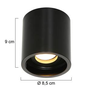 DownLight monté en surface Pelite Plexiglas / Fer - 1 ampoule - Noir