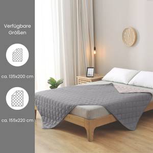 2er Set Sommer Steppbett 135x200 grau Grau - 135 x 200 cm