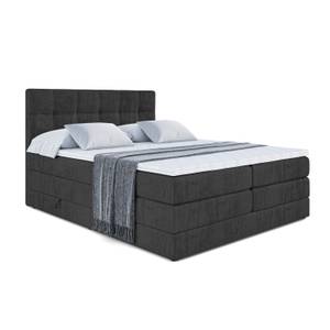 Boxspringbett MARCE KING Schwarz - Breite: 140 cm