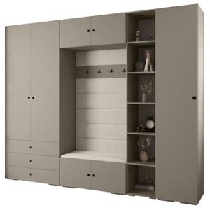 Garderobe Inova 2 Z11 Schwarz - Grau - Weiß - Schwarz