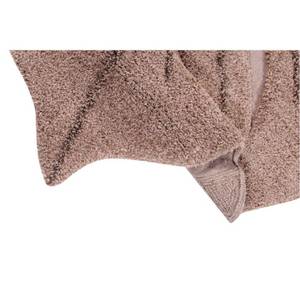 Baumwollteppich Monstera Nude Braun - Naturfaser - Textil - 120 x 2 x 180 cm