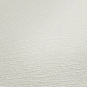 Tapete mit Gestreifter Struktur Weiß - Kunststoff - Textil - 53 x 1005 x 1 cm