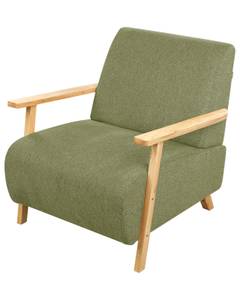 Fauteuil LESJA Vert - Chêne clair