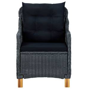 Chaise de jardin (lot de 2) 3004821-2 Gris - Métal - Polyrotin - 65 x 92 x 62 cm