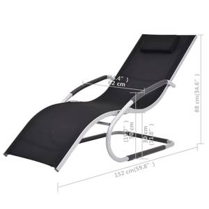 Chaise longue 299974 Noir