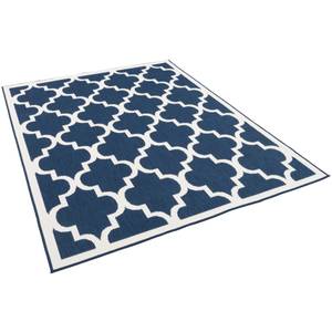 Outdoor Teppich Cape Cod  Fliesenoptik Blau - 120 x 160 cm