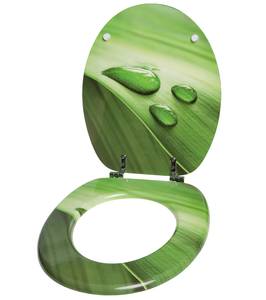WC-Sitz Green Leaf Grün - Holzwerkstoff - 38 x 6 x 47 cm