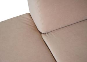 Ecksofa J60 Ottomane links Beige - Massivholz - Textil