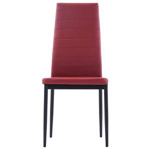 Esstisch und Stühle Rotbraun - Tiefe: 120 cm