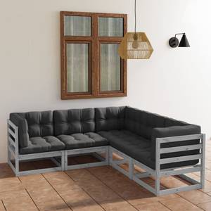 Gartenmöbel-Set (5-teilig) 3009917 Grau - Massivholz - Holzart/Dekor - 70 x 67 x 70 cm