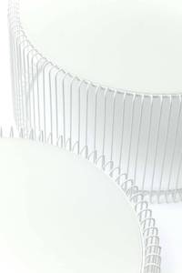 Tables basses Wire (lot de 2) Verre / Acier - Blanc