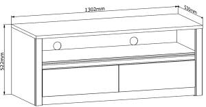 Lowboard MALTA Braun - Holzwerkstoff - 130 x 53 x 52 cm