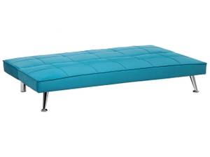 3-Sitzer Sofa HASLE Blau - Silber