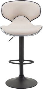 Tabouret de bar Las Vegas V2 Lot de 2 Blanc crème - Noir