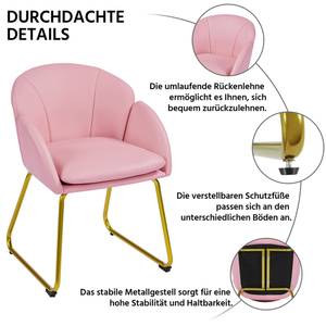 Einzelsessel Sessel Metallbeinen 1-Set Pink