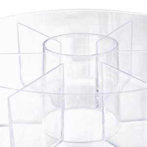 8 x Teebox transparent mit 6 Fächern Kunststoff - 20 x 8 x 20 cm