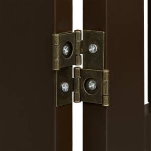 Braunes Absperrgitter mit Tür 92 cm hoch Braun - Holzwerkstoff - 154 x 92 x 30 cm