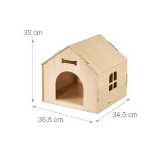 Indoor Hundehütte zum selber bauen Braun - Holzwerkstoff - 37 x 35 x 35 cm