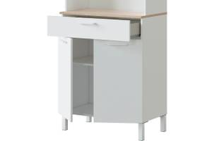 Küchenbuffet Kira Weiß - Holzwerkstoff - Kunststoff - 40 x 126 x 72 cm