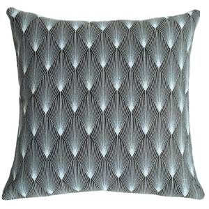 Kissenbezug blau-grau | Abstrakt | Beige - Blau - Braun - Textil - 45 x 45 x 45 cm