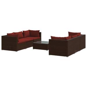 Garten-Lounge-Set (7-teilig) 3013630-5 Braun - Rot