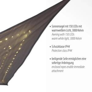 LED-Sonnensegel Segel Kunststoff / Stoff - 1-flammig