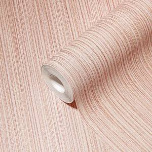 Streifentapete Uni Rosa Beige Altrosa