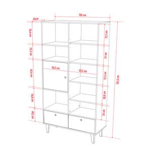 Bücherregal breit CONCEPT Rot