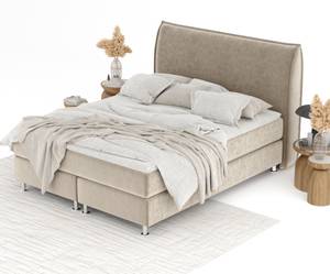 Boxspringbett Chermin Beige - Breite: 160 cm